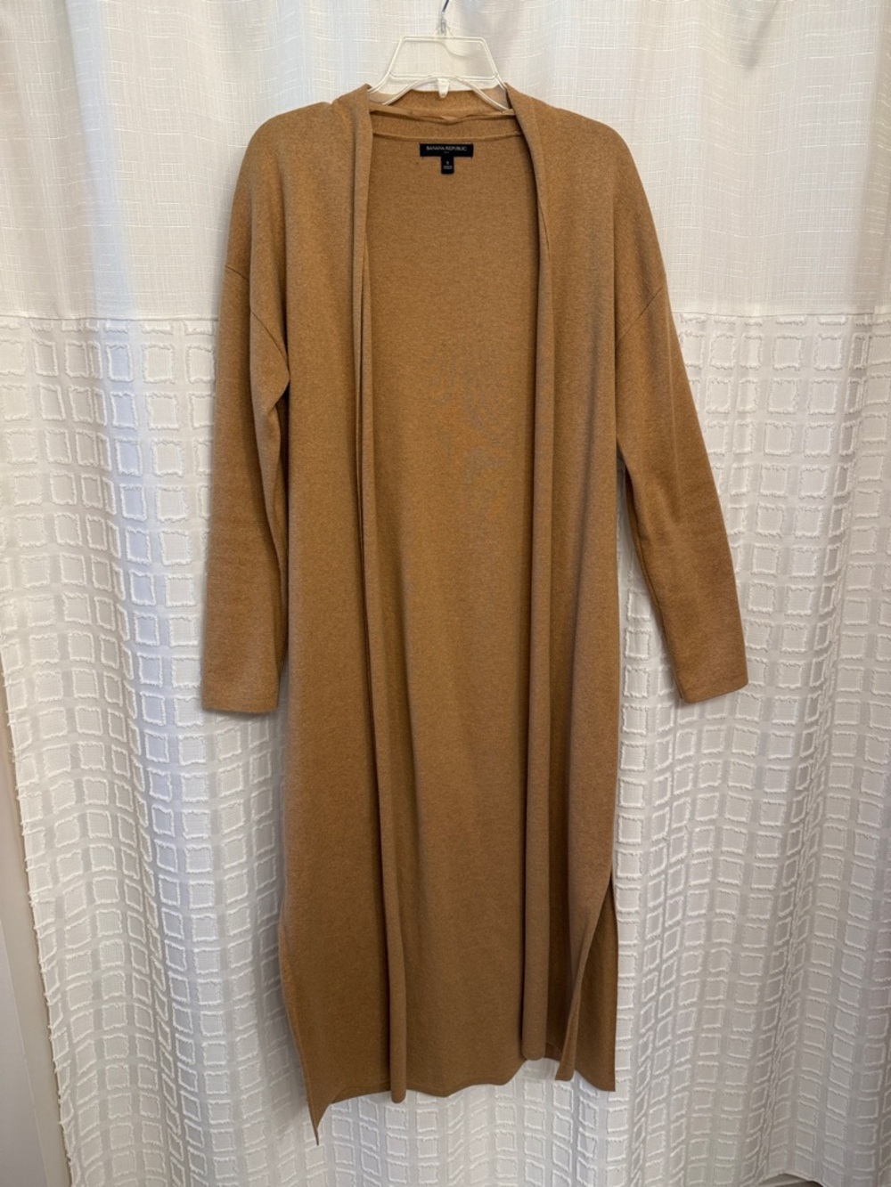 Banana Republic Factory Long Camel Open Front Cardigan
